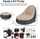 Inflatable Lounge Chair for Adults Flocking Air Couch SOFA CHAIR