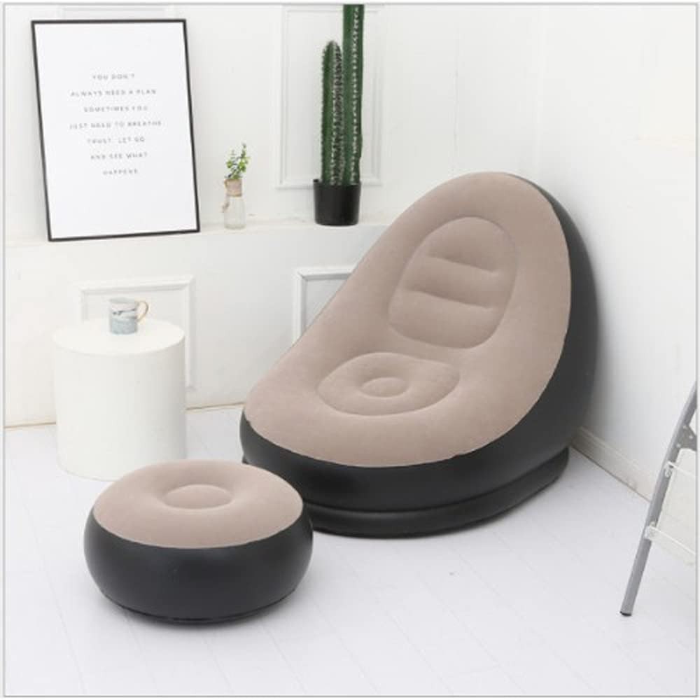 Inflatable Lounge Chair for Adults Flocking Air Couch SOFA CHAIR